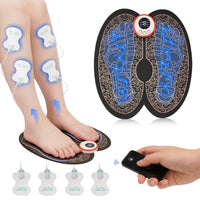 KEKOY EMS Foot Massager Mat with Remote Control, 2-in-1 Arms Massager & Legs Foot Massager with 8 Modes 19 Intensity and 4 Electrode Pads for Pressure Relief and Muscle Relax EasyOptionXY LLC