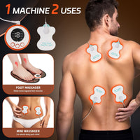 KEKOY EMS Foot Massager Mat with Remote Control, 2-in-1 Arms Massager & Legs Foot Massager with 8 Modes 19 Intensity and 4 Electrode Pads for Pressure Relief and Muscle Relax EasyOptionXY LLC