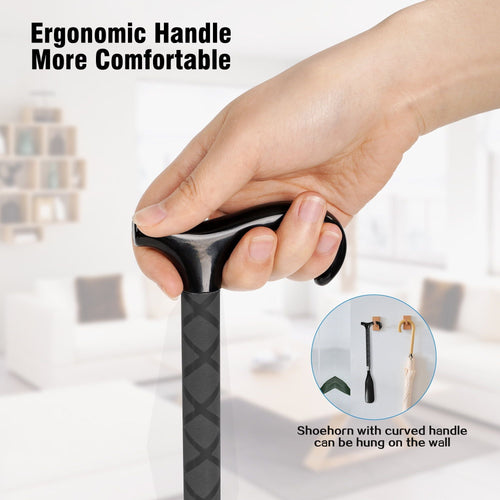 KEKOY Shoe Horn, 14" to 34" Long Handle Adjustable and Retractable Stainless Steel Long Shoehorn for Seniors with Travel Bag EasyOptionXY LLC