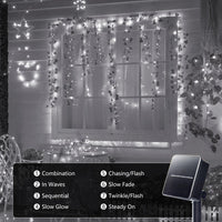 33 FT 100 LED Outdoor Solar String Lights, Waterproof Solar Fairy Lights for for Garden Patio Yard Decorative (Cool White) EasyOptionXY LLC