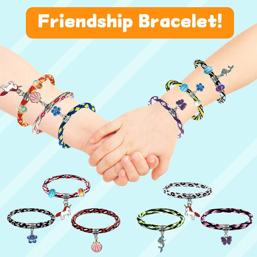 Friendship Bracelet Making Kit for Kids 6-12, Girls DIY Arts & Crafts Toys, Cool Jewelry Briading Maker Kit, Birthday Gifts for Teen Girls, Purple EasyOptionXY LLC