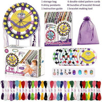 Friendship Bracelet Making Kit for Kids 6-12, Girls DIY Arts & Crafts Toys, Cool Jewelry Briading Maker Kit, Birthday Gifts for Teen Girls, Purple EasyOptionXY LLC