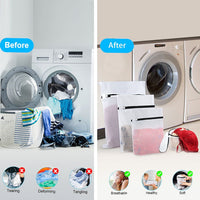 6 Pack of Mesh Laundry Bag, Laundry Wash Bags with Zipper, Reusable Travel Bag for Clothes, Sock, Lingerie (2 Size) EasyOptionXY LLC