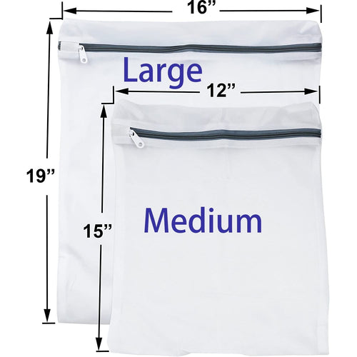 6 Pack of Mesh Laundry Bag, Laundry Wash Bags with Zipper, Reusable Travel Bag for Clothes, Sock, Lingerie (2 Size) EasyOptionXY LLC