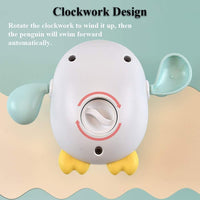 4 Pack - Swimming Bathtub Windup Water Toy for Boys and Girls, Baby Penguin Bath Toys, Cute Funny Floating Pool Playing Set for 1 2 3 4 5 Year Old Child Kids Toddlers EasyOptionXY LLC