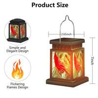 Hanging Solar Lanterns Outdoor, Decorative LED Solar Cardinal Lights, Waterproof Landscape Lights Tabletop Lamp for Pathway Garden Patio Yard, 2 Pack EasyOptionXY LLC