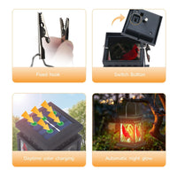 Hanging Solar Lanterns Outdoor, Decorative LED Solar Cardinal Lights, Waterproof Landscape Lights Tabletop Lamp for Pathway Garden Patio Yard, 2 Pack EasyOptionXY LLC