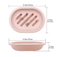 2 Pack Soap Dish with Drain, Plastic Soap Dish Container, Soap Tray for Bathroom Shower Kitchen, Keep Soap Dry & Easy to Clean (Pink) EasyOptionXY LLC