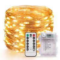 66 Feet 200 LED Fairy Lights with Remote Timer, Battery Operated Twinkle String Lights for Bedroom, Garden, Party, Christmas Indoor and Outdoor Decors Warm White EasyOptionXY LLC