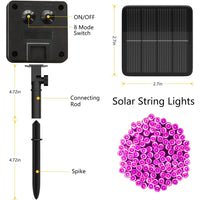 72 FT 200 LED Solar String Lights, Outdoor Solar Christmas Lights, Waterproof Solar Fairy Lights for Garden, Fence, Party Decorations, Pink EasyOptionXY LLC