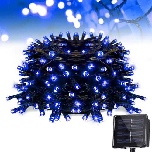72 FT 200 LED Solar String Lights, Outdoor Solar Christmas Lights, Waterproof Solar Fairy Lights for Garden, Fence, Party Decorations, Blue EasyOptionXY LLC
