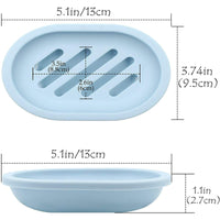 2 Pack Soap Dish with Drain, Plastic Soap Dish Container, Soap Tray for Bathroom Shower Kitchen, Keep Soap Dry & Easy to Clean (Blue) EasyOptionXY LLC