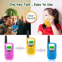 Walkie Talkie for Kids, 3 Miles Range Walky Talky Toys Stocking Stuffers Gifts for 3-12 Year Old Girls Boys Outdoor Adventures, 2 Pack, Yellow EasyOptionXY LLC