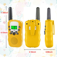 Walkie Talkie for Kids, 3 Miles Range Walky Talky Toys Stocking Stuffers Gifts for 3-12 Year Old Girls Boys Outdoor Adventures, 2 Pack, Yellow EasyOptionXY LLC