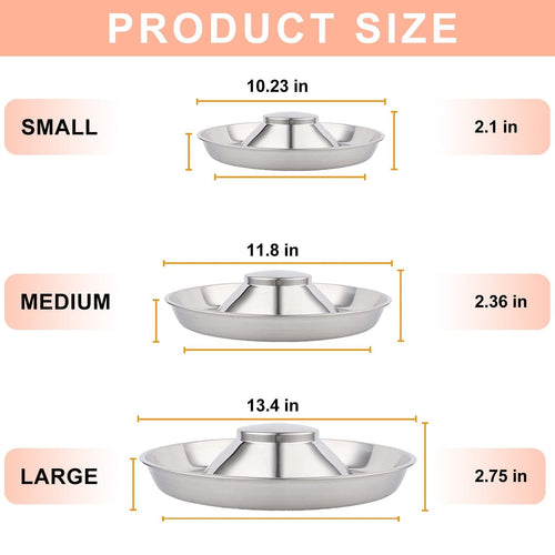 Puppy Feeder Bowl, Stainless Steel Dog Bowls for Puppy, Food Feeding Weaning Bowl for Small Dogs Cats Pets (Small Size, 10.23 Inch) EasyOptionXY LLC