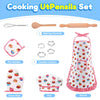 11 Pcs Kids Aprons for Girls Boys, Kids Cooking and Baking Sets, Chef Hat Apron Pretend Play Costume Set for Toddlers Age 3-8, White EasyOptionXY LLC