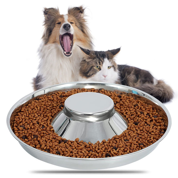 Puppy Feeder Bowl, Stainless Steel Dog Bowls for Puppy, Food Feeding Weaning Bowl for Small Medium Large Dogs (Large Size, 13.4 Inch) EasyOptionXY LLC