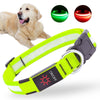 LED Dog Collar, USB Rechargeable Light Up Dog Collar, Adjustable Safety Glowing Collar for Dogs (Green, S Size) EasyOptionXY LLC