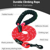 Rope Dog Leash, Heavy Duty Dog Leash with Comfortable Padded Handle and Highly Reflective Threads for Small Medium and Large Dogs, Red EasyOptionXY LLC