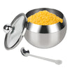 Stainless Steel Sugar Bowl, Sugar Pot with Lid and Spoon, Large Sugar Container for Home Kitchen (500 Milliliter) EasyOptionXY LLC
