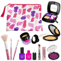 Pretend Makeup Kit for Girls, 11 Pcs Fake Makeup Set with Cosmetic Bag, Toddler Beauty Set Makeup Toy for 3, 4, 5, 6, 7, 8 Years Old Girls Birthday Gifts EasyOptionXY LLC
