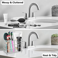 Toothbrush Holder for Bathroom, Stainless Steel Toothpaste Holder Stand with 5 Slots, Tooth Brush Organizer for for Bathroom Countertop, Silver EasyOptionXY LLC