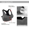 3 Pack Racerback Sports Bras for Women, Seamless High Impact Bra with Pad for Yoga Gym Workout Fitness, XXL Size (Gray) EasyOptionXY LLC
