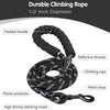 Rope Dog Leash, Heavy Duty Dog Leash with Comfortable Padded Handle and Highly Reflective Threads for Small Medium and Large Dogs, Black EasyOptionXY LLC