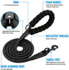 Rope Dog Leash, Heavy Duty Dog Leash with Comfortable Padded Handle and Highly Reflective Threads for Small Medium and Large Dogs, Black EasyOptionXY LLC
