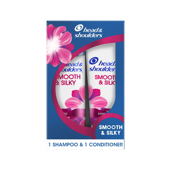 Head and Shoulders Smooth & Silky Dandruff Shampoo and Conditioner Bundle Pack EasyOptionXY LLC