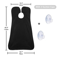Beard Apron Cape for Men, Non-Stick Beard Bib with Suction Cups, Portable Beard Apron for Shaving Trimming, Gift for Dad and Husband, Black EasyOptionXY LLC