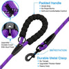 Rope Dog Leash, Heavy Duty Dog Leash with Comfortable Padded Handle and Highly Reflective Threads for Small Medium and Large Dogs, Purple EasyOptionXY LLC