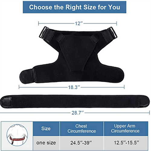 Shoulder Support Brace for Men and Women, Adjustable Shoulder Stability Brace with Pressure Pad. Should Compression Sleeve for Shoulder Injuries, Rotator Cuff, AC Joint EasyOptionXY LLC