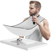 Beard Apron Cape for Men, Non-Stick Beard Bib with Suction Cups, Portable Beard Apron for Shaving Trimming, Gift for Dad and Husband, White EasyOptionXY LLC