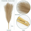 10 Pcs 18"/45cm Faux Pampas Grass Floral with 7 Fluffy Stems, Artificial Fake Flower Boho Decor Branches Plants for Vase Filler Farmhouse Home Wedding Decor (Brown) EasyOptionXY LLC