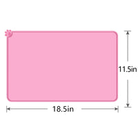 Dog Cat Bowl Mat, Silicone Dog Food Mat, Non-Slip Pet Feeding Mat Waterproof Placemat for Small Pets, Pink EasyOptionXY LLC