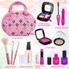 Pretend Makeup Kit for Girls, 12 Pcs Fake Play Makeup Set with Cosmetic Bag, Toddler Cosmetic Vanity Set for 3, 4, 5, 6, 7, 8 Years Old Girls Birthday Gifts EasyOptionXY LLC