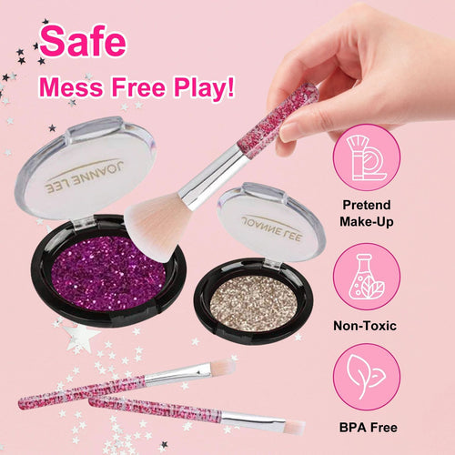 Pretend Makeup Kit for Girls, Fake Make Up Set with Cosmetic Bag, Toddler Cosmetic Beauty Set for 3, 4, 5, 6, 7, 8 Year Old Little Princess Birthday Gifts EasyOptionXY LLC