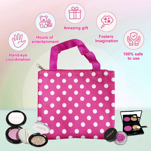 Pretend Makeup Set for Girls, Fake Make Up Kit with Cosmetic Bag, Kids Vanity Set Cosmetic Toy for 3, 4, 5, 6, 7, 8 Year Old Little Princess Birthday Gifts EasyOptionXY LLC
