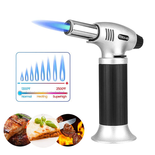 Kitchen Torch, Refillable Butane Torch Lighter, Culinary Blow Torch for Cooking Baking, Desserts, BBQ, DIY Soldering EasyOptionXY LLC