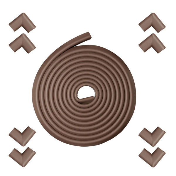 Safety Bumpers Edge Corner Guard, Furniture Edge Corner Protector with 3M Tape, Baby Proofing Table Corner Protector for Desk Coffee, Brown EasyOptionXY LLC
