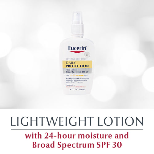 Eucerin Daily Protection Face Lotion with SPF 30, For Sensitive Skin, 4 Fl. Oz. Bottle EasyOptionXY LLC