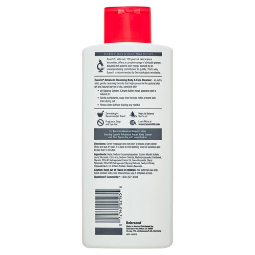 Eucerin Advanced Cleansing Body and Face Cleanser, 16.9 Fl Oz EasyOptionXY LLC