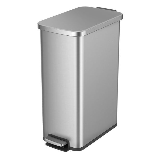 Better Homes & Gardens 13.2 Gallon Slim Kitchen Trash Can, Stainless Steel Kitchen Step Trash Can EasyOptionXY LLC