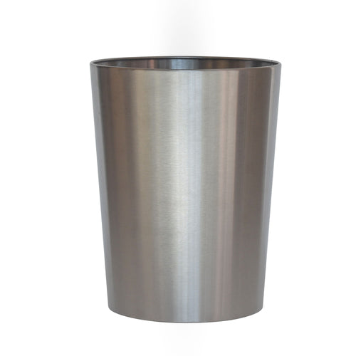 Mainstays Brushed Nickel Metal Bathroom Wastebasket, 2.2 gal EasyOptionXY LLC