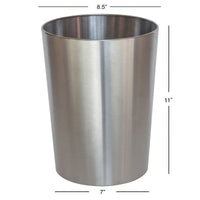 Mainstays Brushed Nickel Metal Bathroom Wastebasket, 2.2 gal EasyOptionXY LLC