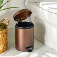 Better Homes & Gardens Bronze SS 1.3 Gallon Metal Bathroom Waste Basket EasyOptionXY LLC