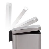 Qualiazero Trash Can, 1.3 Gallon Slim Step On Bathroom Trash Can, Stainless steel, Twin Pack EasyOptionXY LLC