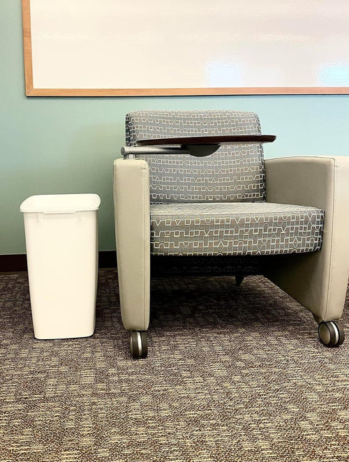 Rubbermaid 9 gal Plastic Kitchen Trash Can, White EasyOptionXY LLC