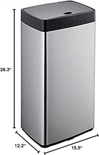 Simpli-Magic Stainless Steel Touchless Trash Can (13 Gallon Capacity) EasyOptionXY LLC